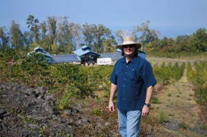 Christian, the Parry Estate Mill and the Pacific Ocean behind 